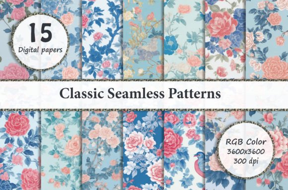 15 Classic Seamless Patterns for Creative Designers and Artists