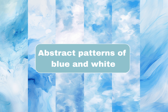 Abstract Patterns of Blue and White: A Versatile Tool for Creative Professionals