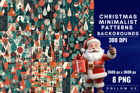 Christmas Minimalist Patterns Background
