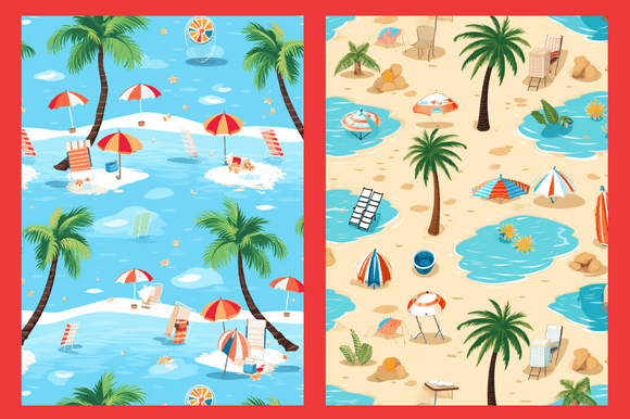 Discover the Beauty and Versatility of Beach Life Patterns Digital Papers
