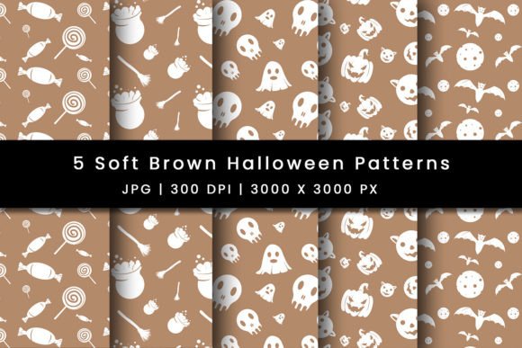 Embrace the Cozy Spirit of Halloween with Soft Brown Seamless Patterns