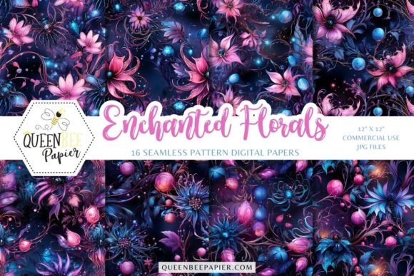 Enchanting Floral Digital Paper Patterns