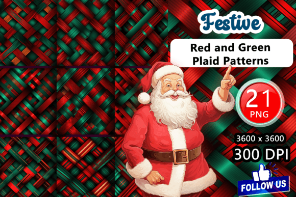 Festive Red and Green Plaid Patterns