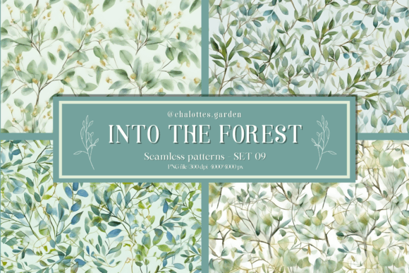 In the Forest Seamless Patterns Set 09