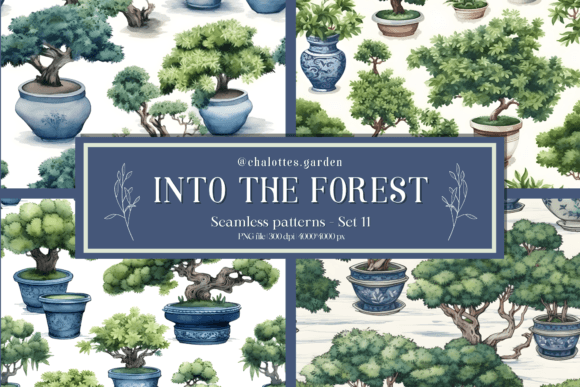 In the Forest Seamless Patterns Set 11: A Versatile Resource for Creative Projects