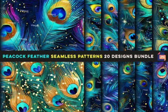 Peacock Feather Seamless Patterns: A Creative Asset for Modern Designers and Entrepreneurs