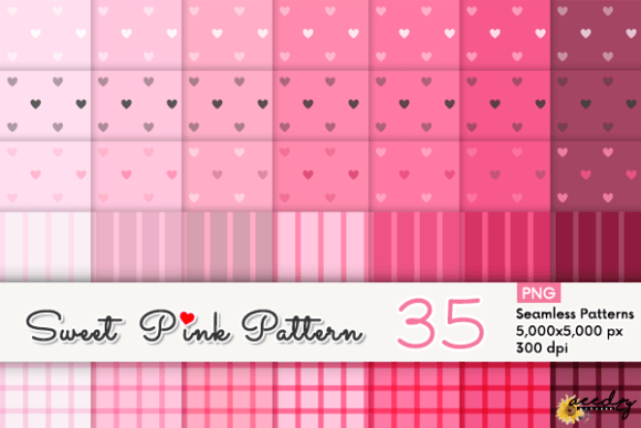 Sweet Pink Patterns Set: A Versatile Digital Paper Pack for Creative Projects