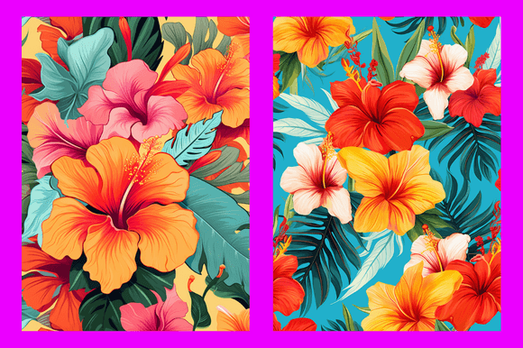 Tropical Flowers Patterns for Creative Projects
